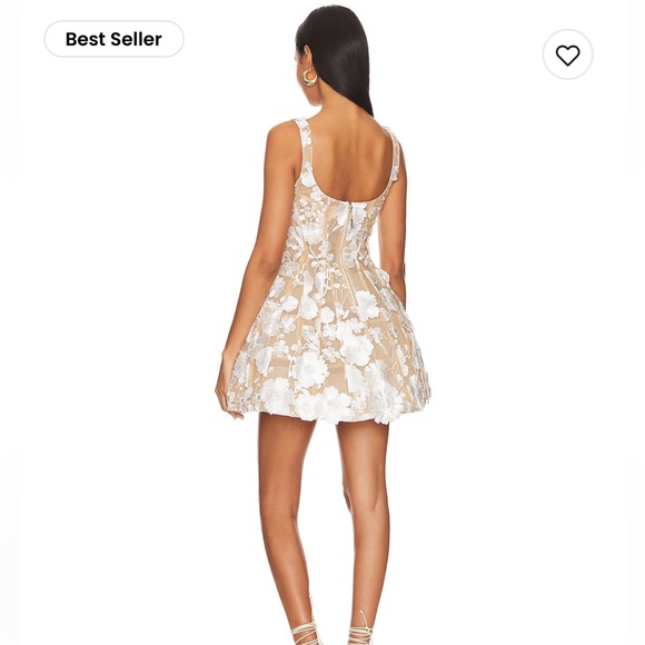 Bronx and Banco Jasmine mini dress in white and floral - Picture 3 of 5